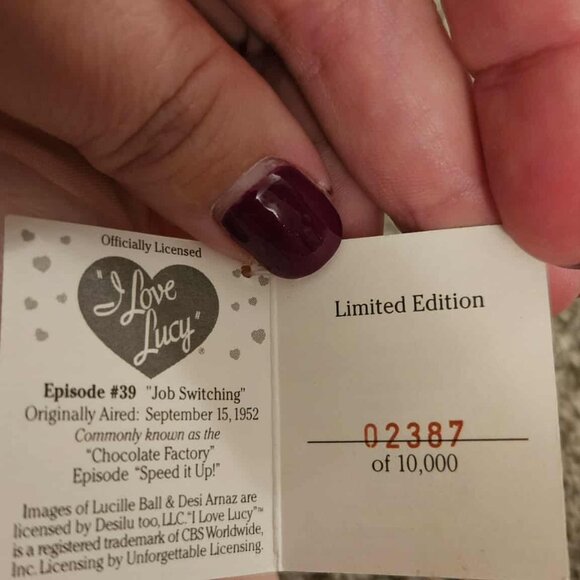 I Love Lucy Job Switching Collectible Bear - Picture 3 of 3